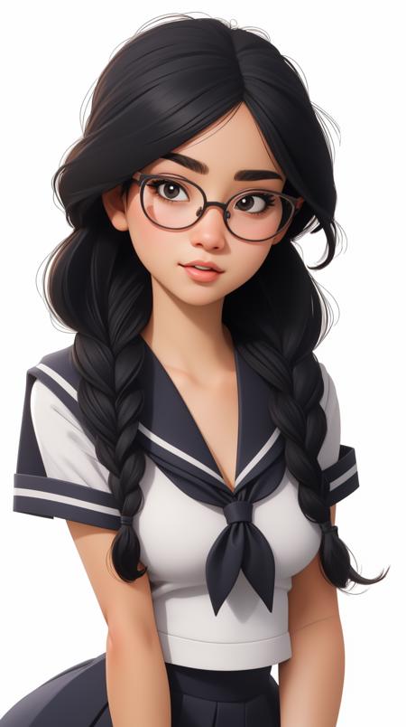 00002-1742548259-masterpiece, best quality,  1girl, black hair, braid, breasts, collarbone, glasses,  hair over shoulder, long hair, looking at v.png